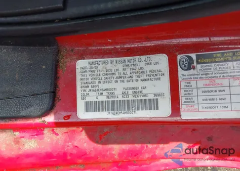 2010 Nissan 370Z Touring from USA, damaged, VIN JN1AZ4EH5AM500071